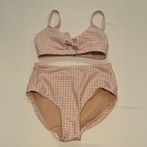 Albion fit high waisted bikini pink gingham xs